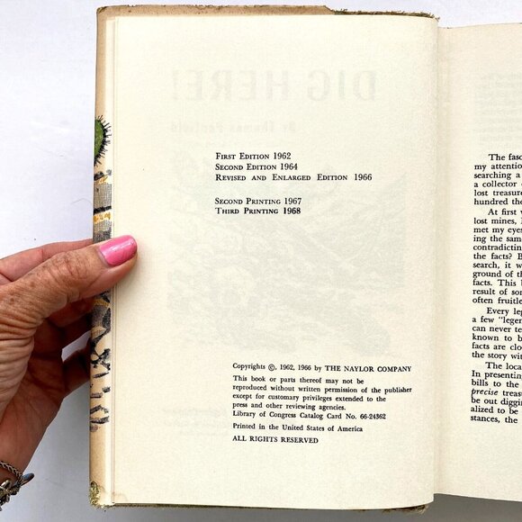 1968 Dig Here Southwest US Treasure Hunting Guide Hardcover Thomas Penfield - Picture 4 of 12